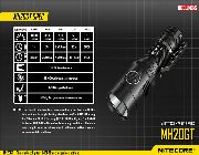 Nitecore MH20GT Flashlight - 1000 Lumens; 362 meters; USB rechargeable torch small light -- Camping and Biking -- Metro Manila, Philippines