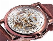 automatic watch, skeleton watch, leather band, elegant, -- Watches -- Metro Manila, Philippines