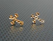 cross crucifix Jesus earrings earring 18K GOLD Golden 18 Karats PHILIPPINES -- Everything Else -- Metro Manila, Philippines