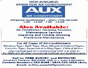 Aux Aircon -- Air Conditioning -- Malabon, Philippines