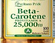 Beta Carotene 25,000iu bilinamurato Puritan's Pride -- Nutrition & Food Supplement -- Metro Manila, Philippines