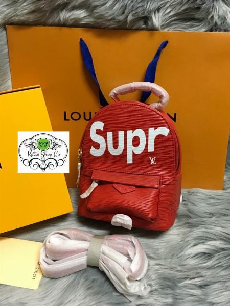 Louis Vouitton supreme red backpack
