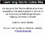 Electric Cable Wire -- Architecture & Engineering -- Metro Manila, Philippines