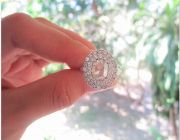 Natural Diamond,Engagement Ring,White Gold,Oval Rose Cut Diamond -- Jewelry -- Pampanga, Philippines