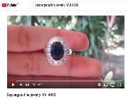 Natural Diamond,Natural Blue Sapphire,White Gold Ring,Engagement Ring -- Jewelry -- Pampanga, Philippines