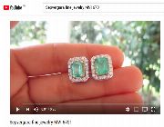Natural Diamond,Emerald Earrings,White Gold Earrings,Detachable Earrings -- Jewelry -- Pampanga, Philippines