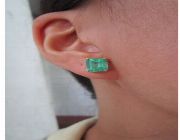 Natural Diamond,Emerald Earrings,White Gold Earrings,Detachable Earrings -- Jewelry -- Pampanga, Philippines