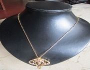 Natural Diamond,Diamond Necklace,Diamond Pendant,Yellow Gold Necklace -- Jewelry -- Pampanga, Philippines