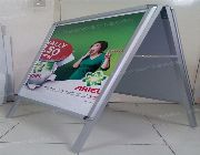 A-Frame Sidewalk Stand - Outdoor Poster Sign Tarpaulin Tarp  Display Menu Board -- Advertising Services -- Quezon City, Philippines