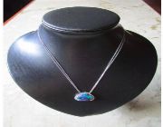 Natural Diamond,Natural Opal,White Gold Necklace,Diamond Opal Necklace -- Jewelry -- Pampanga, Philippines