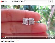 Natural Diamond,Emerald Diamond,Illusion Earrings,Diamond Earrings -- Jewelry -- Pampanga, Philippines