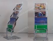 Brochure Stand Magazine Rack 4-Layer Acrylic Aluminum Holder Flyer Portable -- Office Furniture -- Quezon City, Philippines