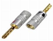 Nakamichi Gold Plated BFA Banana Mic Speaker Cable Male AMP Connector -- Antennas and Cables -- Metro Manila, Philippines