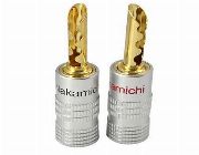 Nakamichi Gold Plated BFA Banana Mic Speaker Cable Male AMP Connector -- Antennas and Cables -- Metro Manila, Philippines