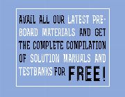 2015 Preboard Materials, 2016 Preboard Materials, 2017 Preboard Materials, CPAR Preboard, ReSA Preboard, CRC-ACE Preboard, PRTC Preboard, CPAR, ReSA, PRTC, CRC-ACE -- Textbooks & Reviewer -- Pampanga, Philippines