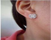 Natural diamond,Diamond Earrings,White Gold Earrings,Illusion Earrings -- Jewelry -- Pampanga, Philippines