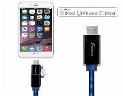 Foxnovo 2.6ft Blue Glowing EL Light 2-in-1 Lightning & Micro USB Sync Data Cable -- Mobile Accessories -- Metro Manila, Philippines