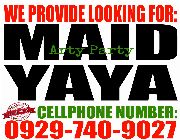 Maid yaya -- Household Help -- Metro Manila, Philippines