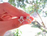 Natural Diamond, Diamond Earrings,White Gold, Earrings -- Jewelry -- Pampanga, Philippines