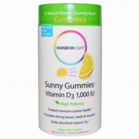 Rainbow Light, Sunny Gummies Vitamin D3, Lemon Flavor, 1,000 IU, 100 Gummies. -- Nutrition & Food Supplement Metro Manila, Philippines