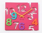3D Color Numeral Digit Numbers Decorative Time Decor Wall Clock -- All Home Decor -- Metro Manila, Philippines