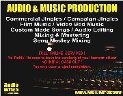 sound design, jingles, song mixing, mixing and mastering, medley, jinglemaker, jinglewriter, pinoy jingles, philippine jinglewriter, music productions, audio studio productions -- Advertising Services -- Metro Manila, Philippines