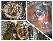 Egyptian brass hand painted wall decor plate cut out (2nd hand) -- Metal Wood and Glass Rare -- Rizal, Philippines