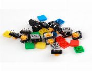 Button Colorful Square Tactile Switch Assortment 15 pack -- All Electronics -- Paranaque, Philippines