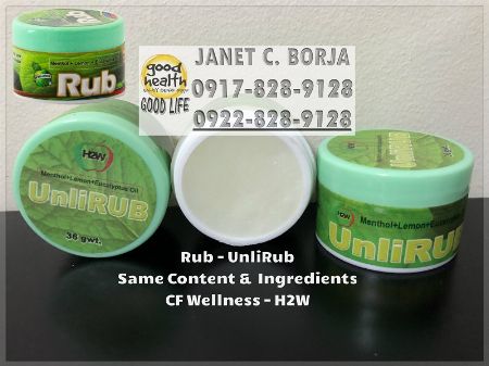 cf wellness rub, rub by cf, unlirub by h2w, rub, lagundi, doh -- Natural & Herbal Medicine Metro Manila, Philippines