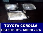 toyota, corolla, headlight, lens, used, Japan, surplus -- Lights & HID -- Quezon City, Philippines
