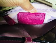 Coach Tan/Pink Cloth Leather Shoulder Bag -- Bags & Wallets -- Santa Rosa, Philippines