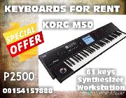 keyboards for rent, guitars for rent, keyboard rentals, korg keyboard for rent, musical instruments for rent, band equipment for rent, band instruments for rent, piano for rent -- Arts & Entertainment -- Quezon City, Philippines