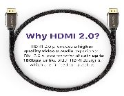 HDMI Cable 6FT - 3 Pack (4K Latest Standard 2.0 HDMI Ready) Fosmon [UL Listed | Nylon Braided] Heavy Duty Cord - Support 4K 2160p HDR UHD 1080p 3D Ultra HD High Speed 18Gbps 24K Gold Plated Connector -- Antennas and Cables -- Pasig, Philippines