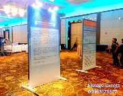 Exhibit. Wall Panel. Carpet. Photo wall. Stage. Registration Table. Pin Lights. Par lights. -- All Event Planning -- Metro Manila, Philippines