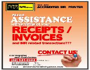 BIR Accredited printer BIR Receipts Invoices and Bookkeeping Services -- Other Services -- Mandaluyong, Philippines