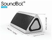 SoundBot SB520 3D HD Bluetooth 4.0 Wireless Speaker for 15 Hours Music Streaming & Hands-Free Calling with Passive Sub Woofer, Built-in Mic, 3.5mm Audio Port (Silver) -- Speakers -- Pasig, Philippines