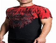 Affliction Men's AC Scrimshaw Tee Shirt Red/Black Vampire Wash Small -- Clothing -- Pasig, Philippines