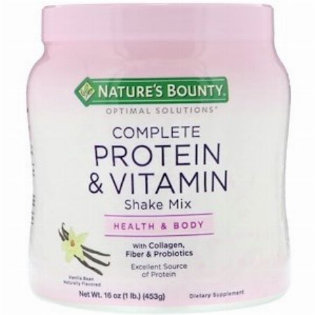 Nature's Bounty, Optimal Solutions, Complete Protein & Vitamin Shake Mix, Vanilla Bean, 16 oz (453 g) -- Nutrition & Food Supplement Metro Manila, Philippines
