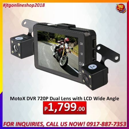 MotoX DVR 720P Dual Lens with LCD Wide Angle -- Car Audio Metro Manila, Philippines