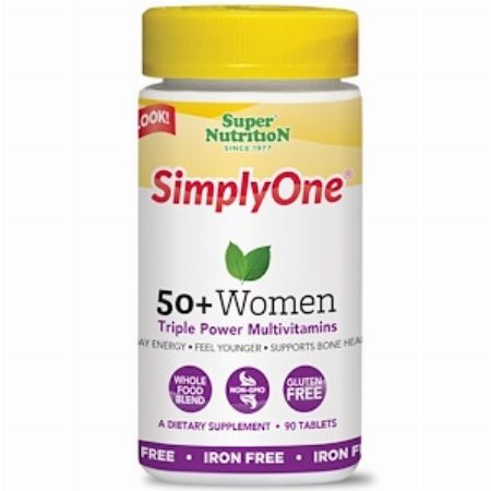 Super Nutrition, SimplyOne, 50+ Women Triple Power Multivitamins, Iron Free, 90 Tablets -- Nutrition & Food Supplement Metro Manila, Philippines
