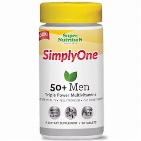 Super Nutrition, Simply One, 50+ Men Triple Power Multivitamins, 90 Tablets. -- Nutrition & Food Supplement Metro Manila, Philippines