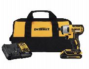 Dewalt 20-Volt MAX Lithium -Ion Cordless Brushless 1/4 in. Impact Driver Kit w/ (1) 20 Volt Battery 1.3 Ah, Charger &Tool Bag -- Home Tools & Accessories -- Pasig, Philippines