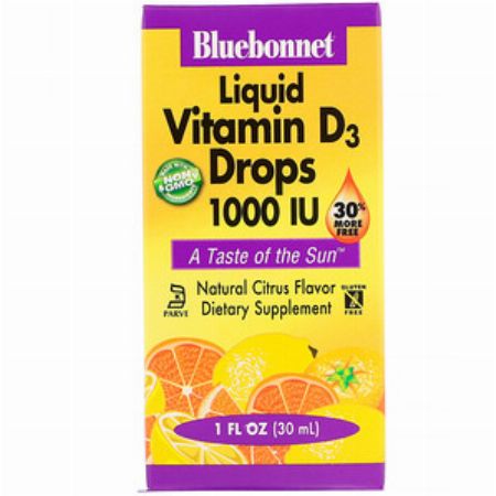 Bluebonnet Nutrition, Liquid Vitamin D3 Drops, Natural Citrus Flavor, 1,000 IU, -- Nutrition & Food Supplement Metro Manila, Philippines