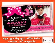 Custom Magnets, Ref Magnet, Ref Magnet Souvenir, Christening Souvenir, Christening Giveaways, Christening Ref Magnets, Baptism Souvenir, Baptism Giveaways, Baptism Ref Magnets, Birthday Souvenir, Birthday Giveaways, Minnie Mouse Invitation, Minnie Mouse S -- Birthday & Parties -- Metro Manila, Philippines