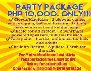 party package, birthday package, graduation promo, clowns, balloon decors, sound system, face paint, styro backdrop, shairish balloons, photo booth, beach party, under the sea, pool party -- Birthday & Parties -- Meycauayan, Philippines