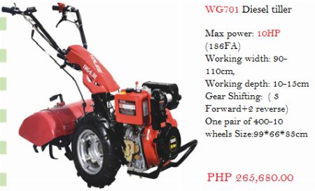 WG701 Diesel Tiller -- Agriculture & Forestry Santa Rosa, Philippines