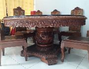 narra table -- Metal Wood and Glass Rare -- Quezon City, Philippines