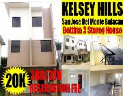 125sqm. 3BR 3 Storey Bettina Kelsey Hills San Jose Del Monte Bulacan -- House & Lot -- Bulacan City, Philippines