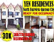 3BR Townhouse Yen Residences North Fairview Quezon City -- House & Lot -- Quezon City, Philippines
