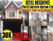 2BR Townhouse Riyal Residences North Fairview Quezon City -- House & Lot -- Quezon City, Philippines